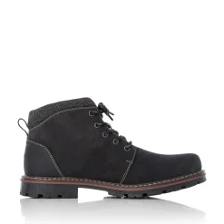 Rieker Boots-Men'S Corded Boots Graphite Black