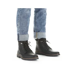 Rieker Boots-Men'S Corded Boots Graphite Black