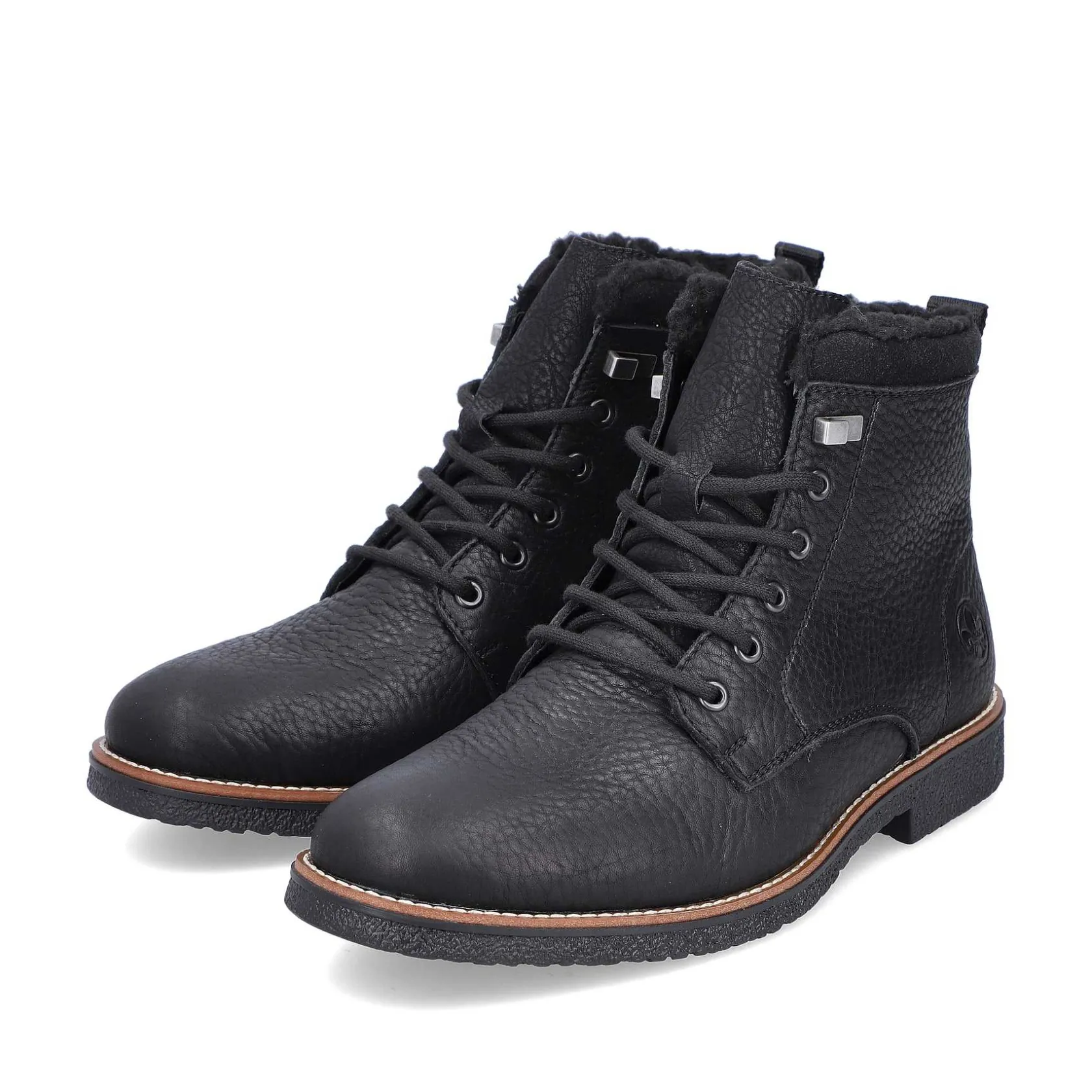 Rieker Boots-Men'S Corded Boots Graphite Black