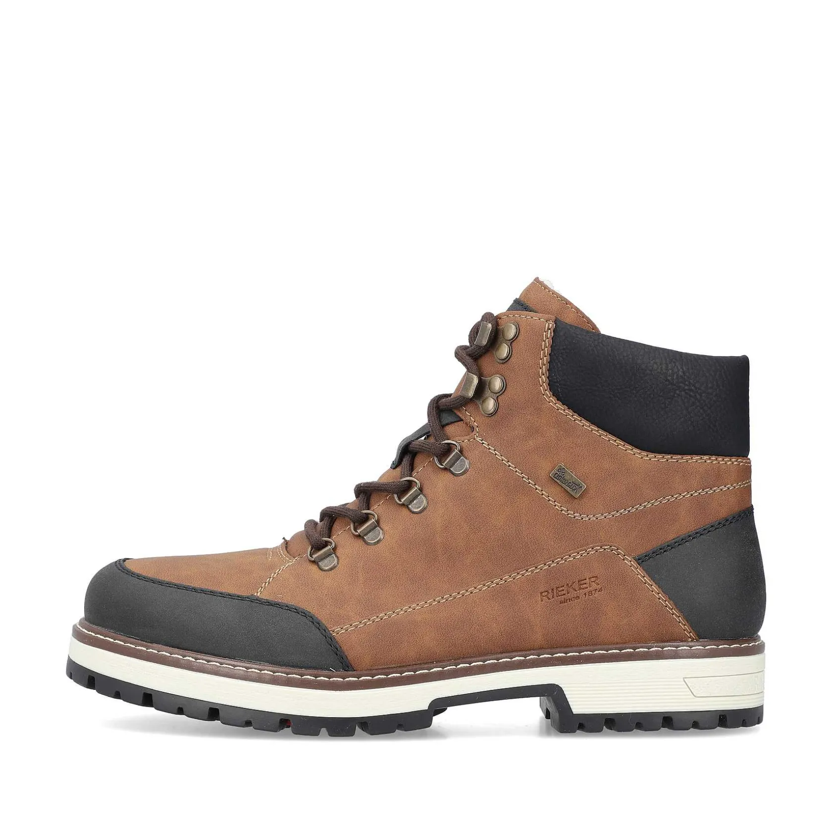 Rieker Boots-Men'S Corded Boots Light Brown-Black