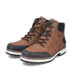 Rieker Boots-Men'S Corded Boots Light Brown-Black