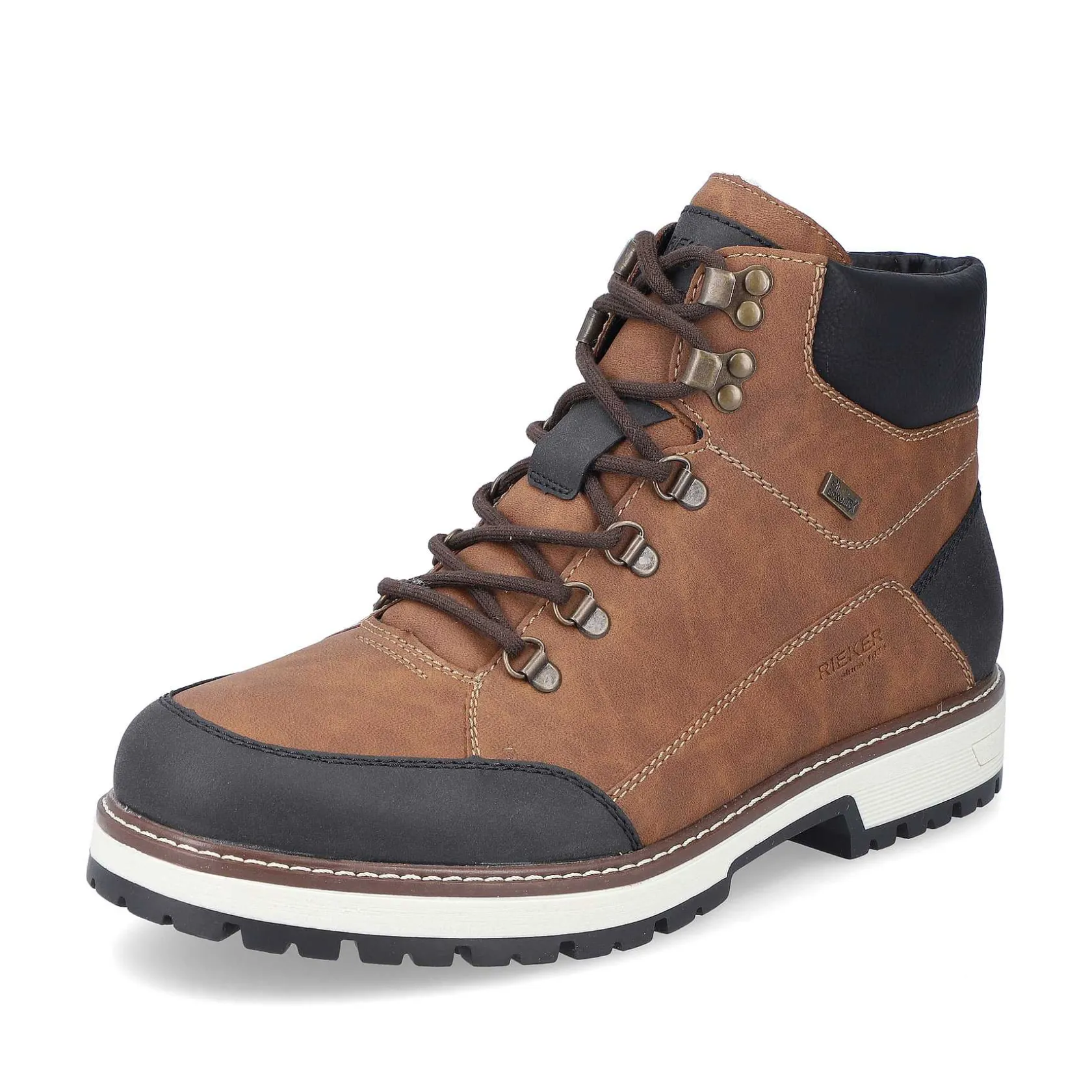 Rieker Boots-Men'S Corded Boots Light Brown-Black