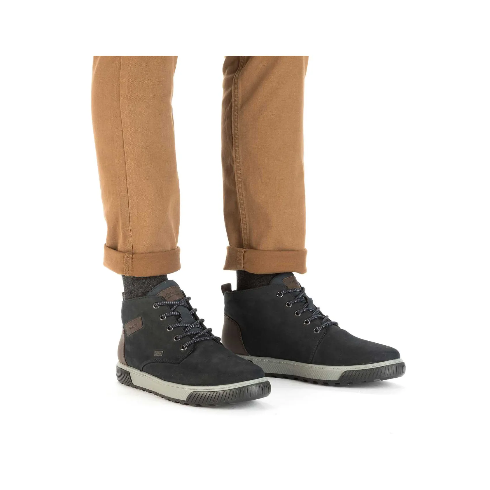 Rieker Boots-Men'S Corded Boots Dark Blue-Gray
