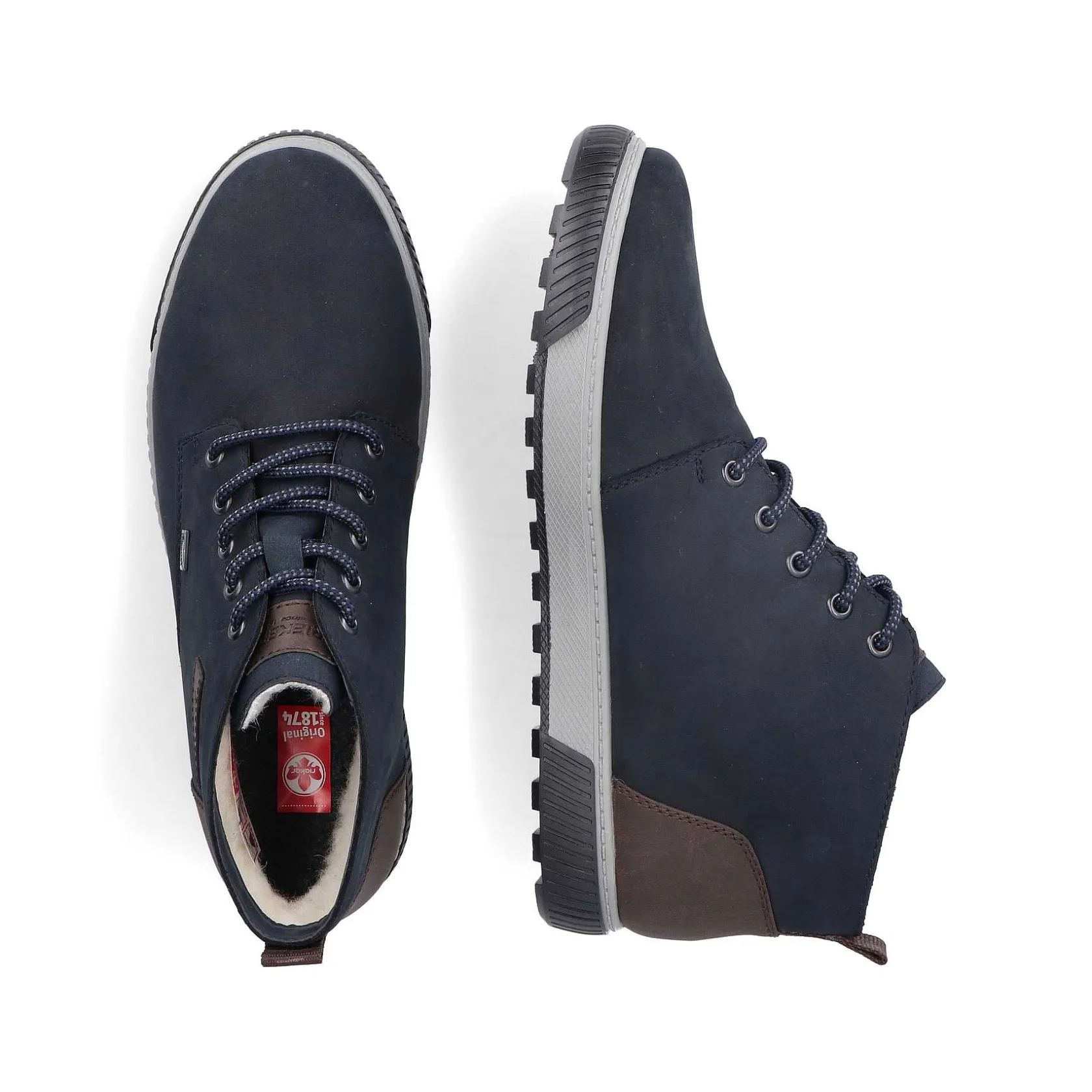 Rieker Boots-Men'S Corded Boots Dark Blue-Gray
