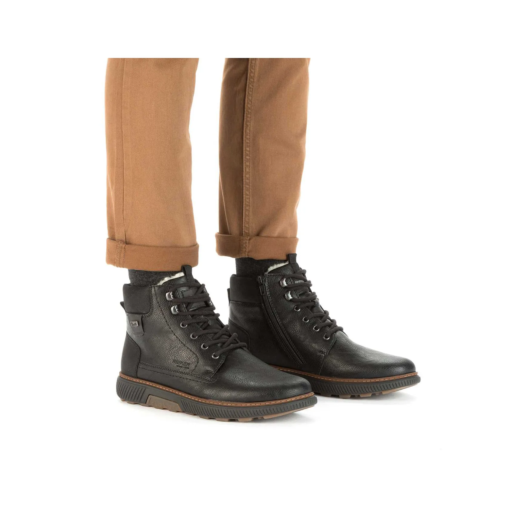 Rieker Boots-Men'S Corded Boots Night Black