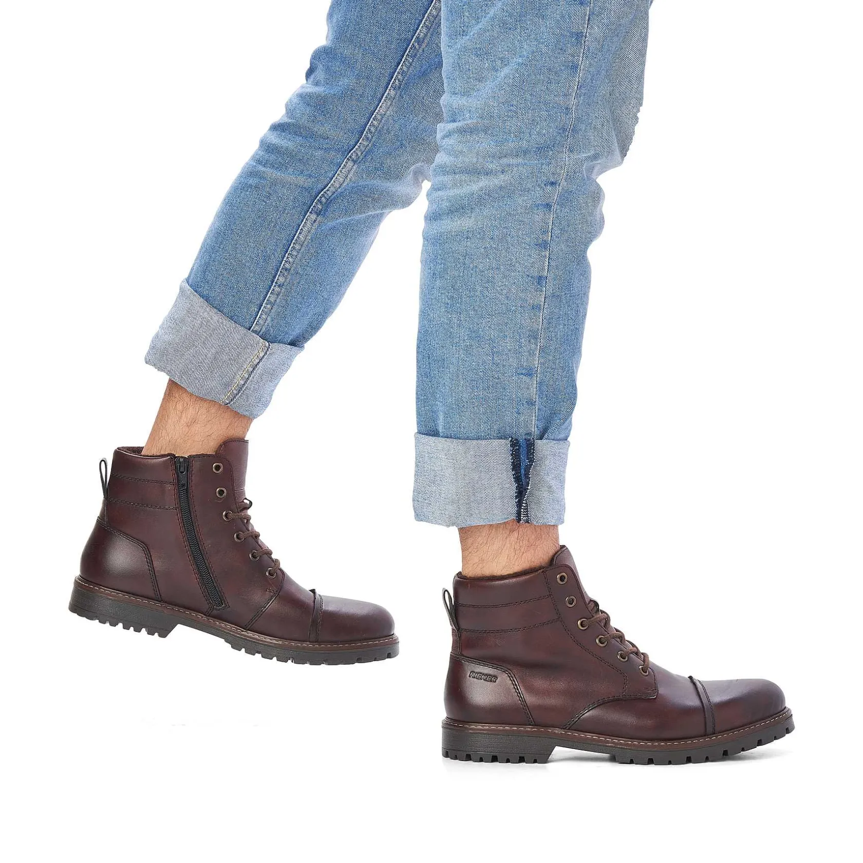Rieker Boots-Men'S Corded Boots, Nut Brown