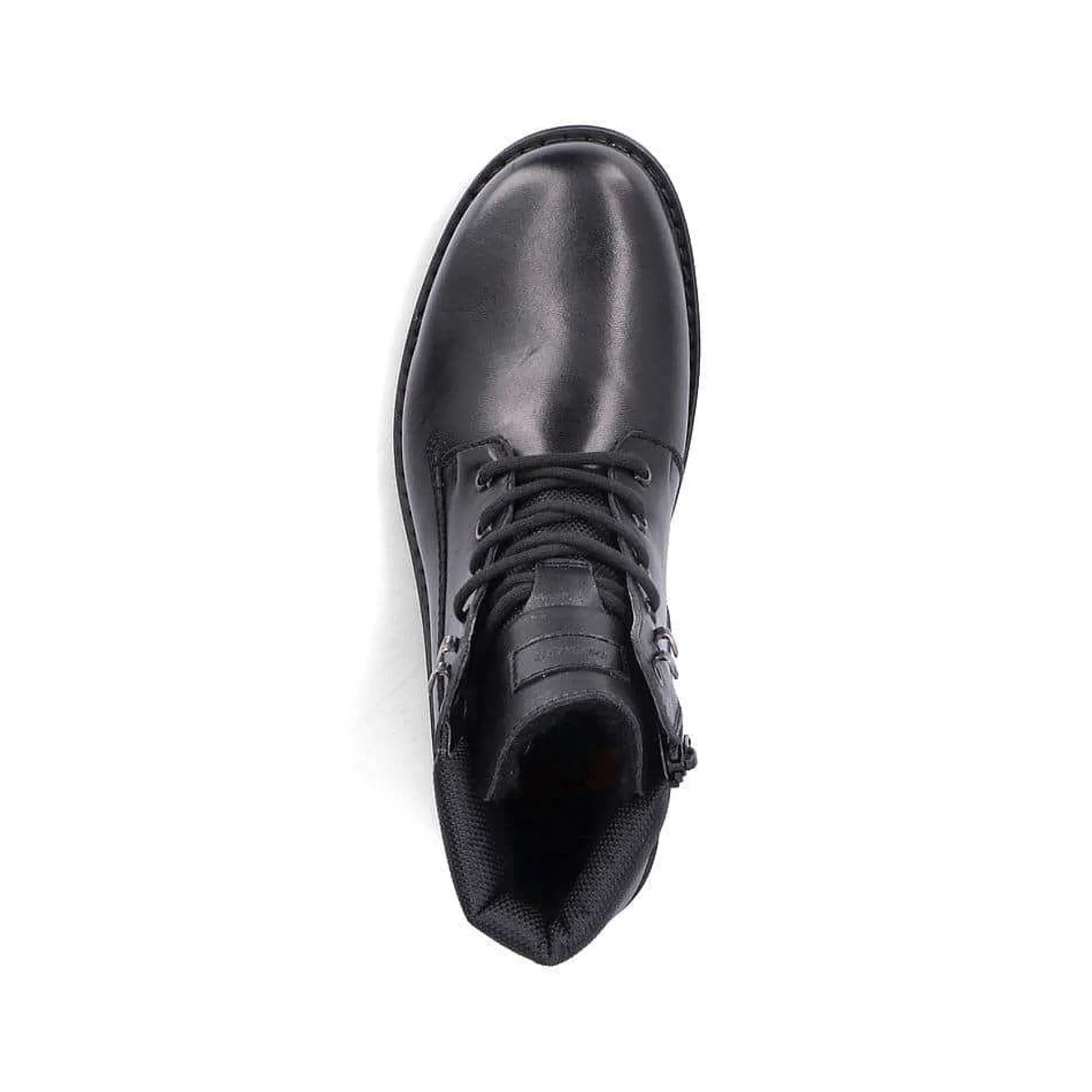 Rieker Boots-Men'S Corded Boots, Glossy Black