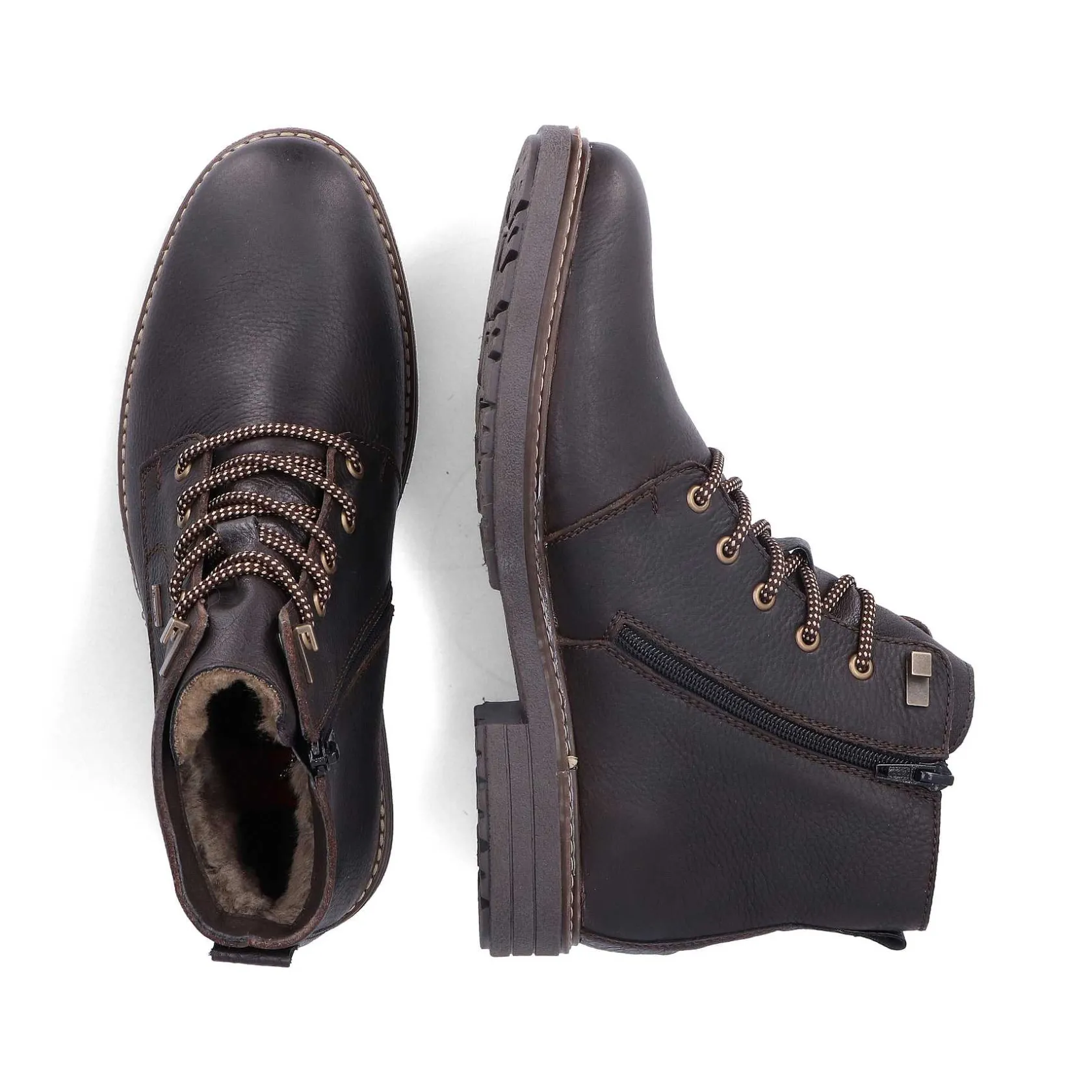 Rieker Boots-Men'S Corded Boots Coffee Brown
