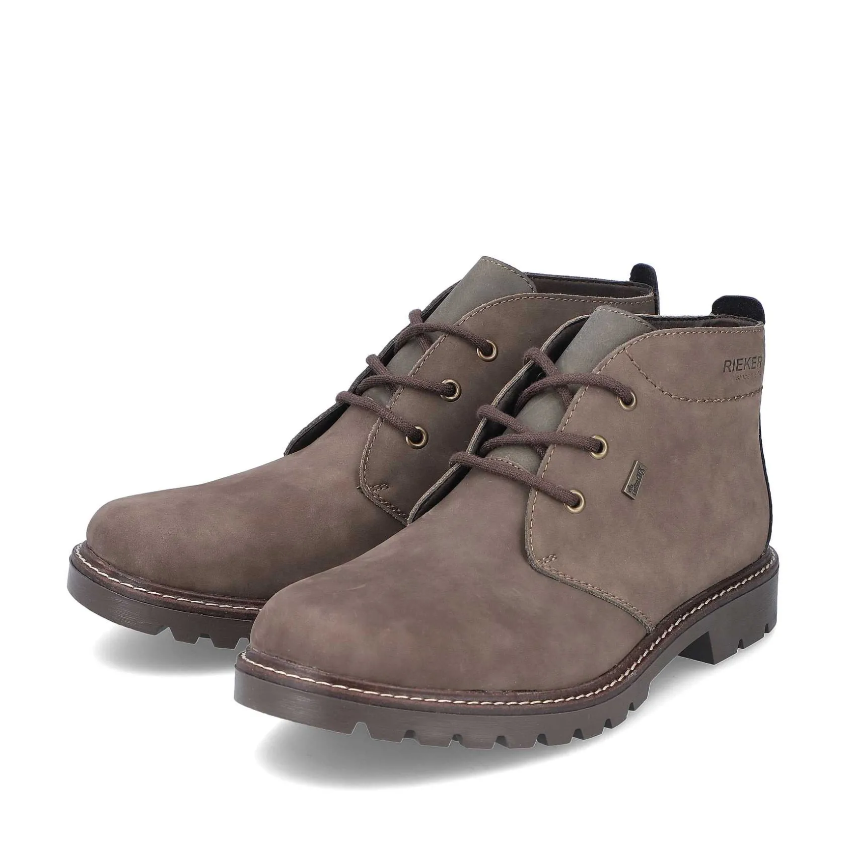 Rieker Boots-Men'S Corded Boots Grey-Brown