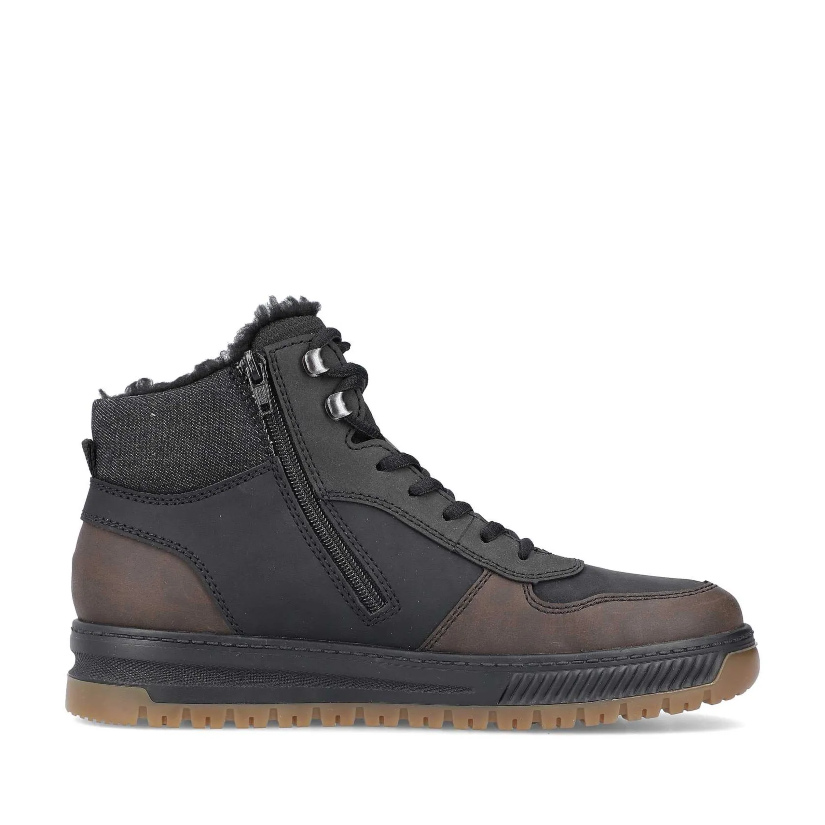 Rieker Boots-Men'S Corded Boots Asphalt Black