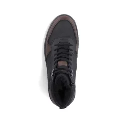 Rieker Boots-Men'S Corded Boots Asphalt Black