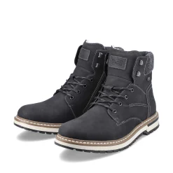 Rieker Boots-Men'S Corded Boots Deep Black