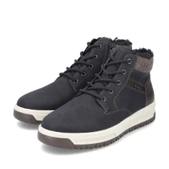 Rieker Boots-Men'S Corded Boots Asphalt Black