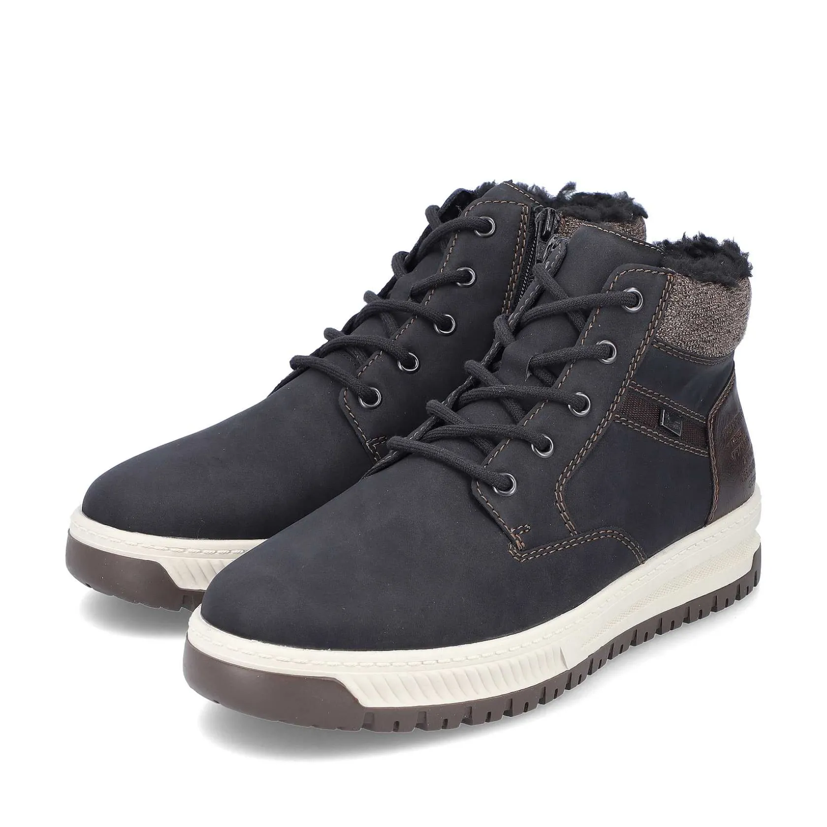 Rieker Boots-Men'S Corded Boots Asphalt Black