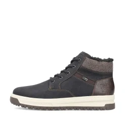 Rieker Boots-Men'S Corded Boots Asphalt Black
