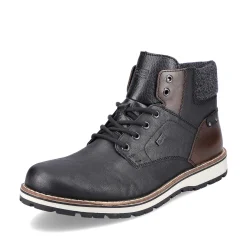 Rieker Boots-Men'S Corded Boots Graphite Black