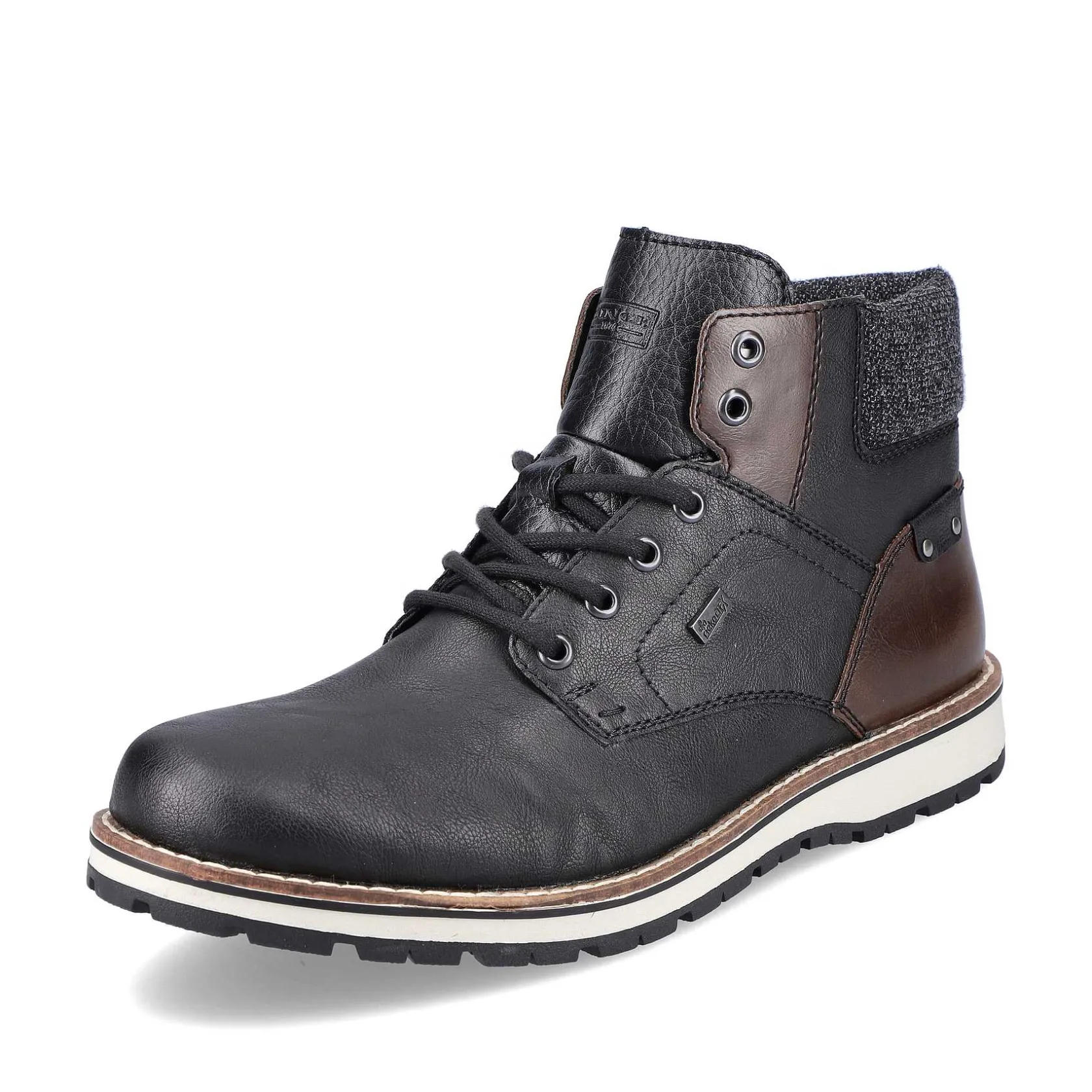 Rieker Boots-Men'S Corded Boots Graphite Black