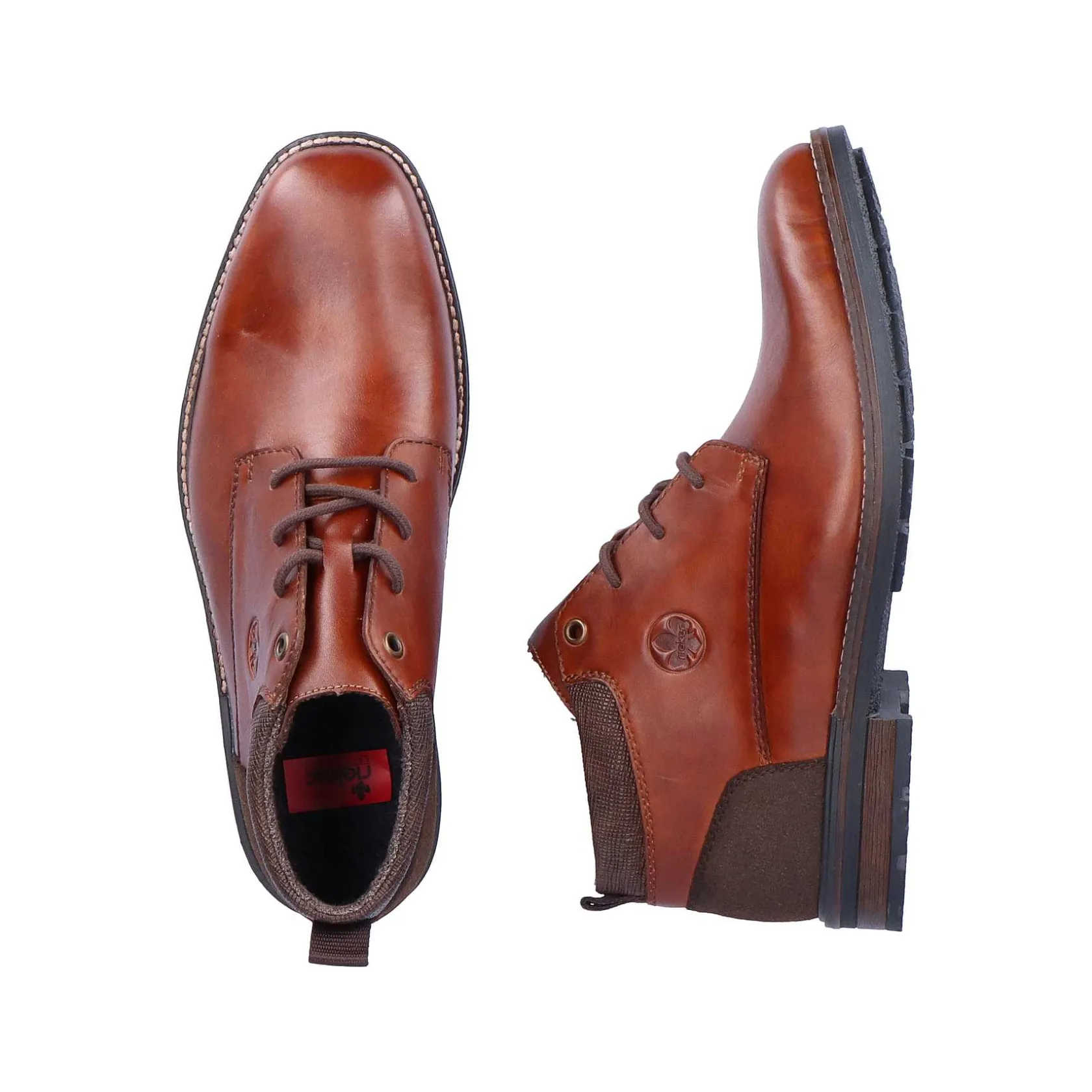 Rieker Boots-Men'S Corded Boots Chestnut Brown