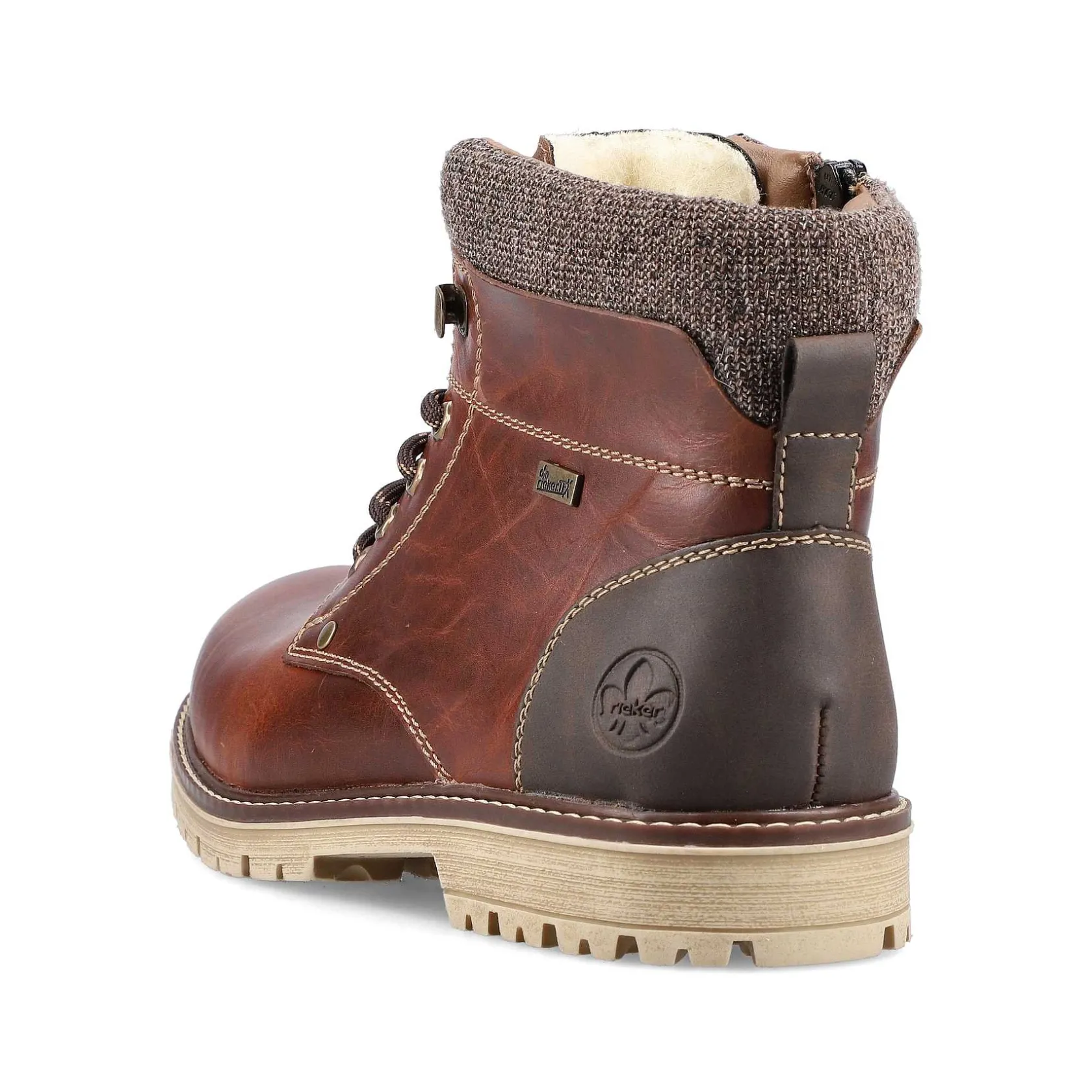 Rieker Boots-Men'S Corded Boots Chestnut Brown