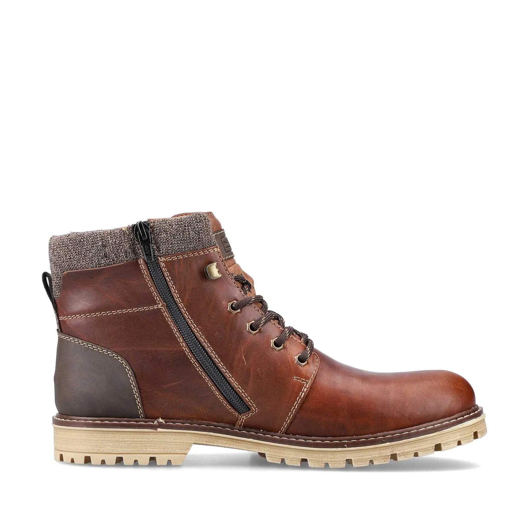 Rieker Boots-Men'S Corded Boots Chestnut Brown