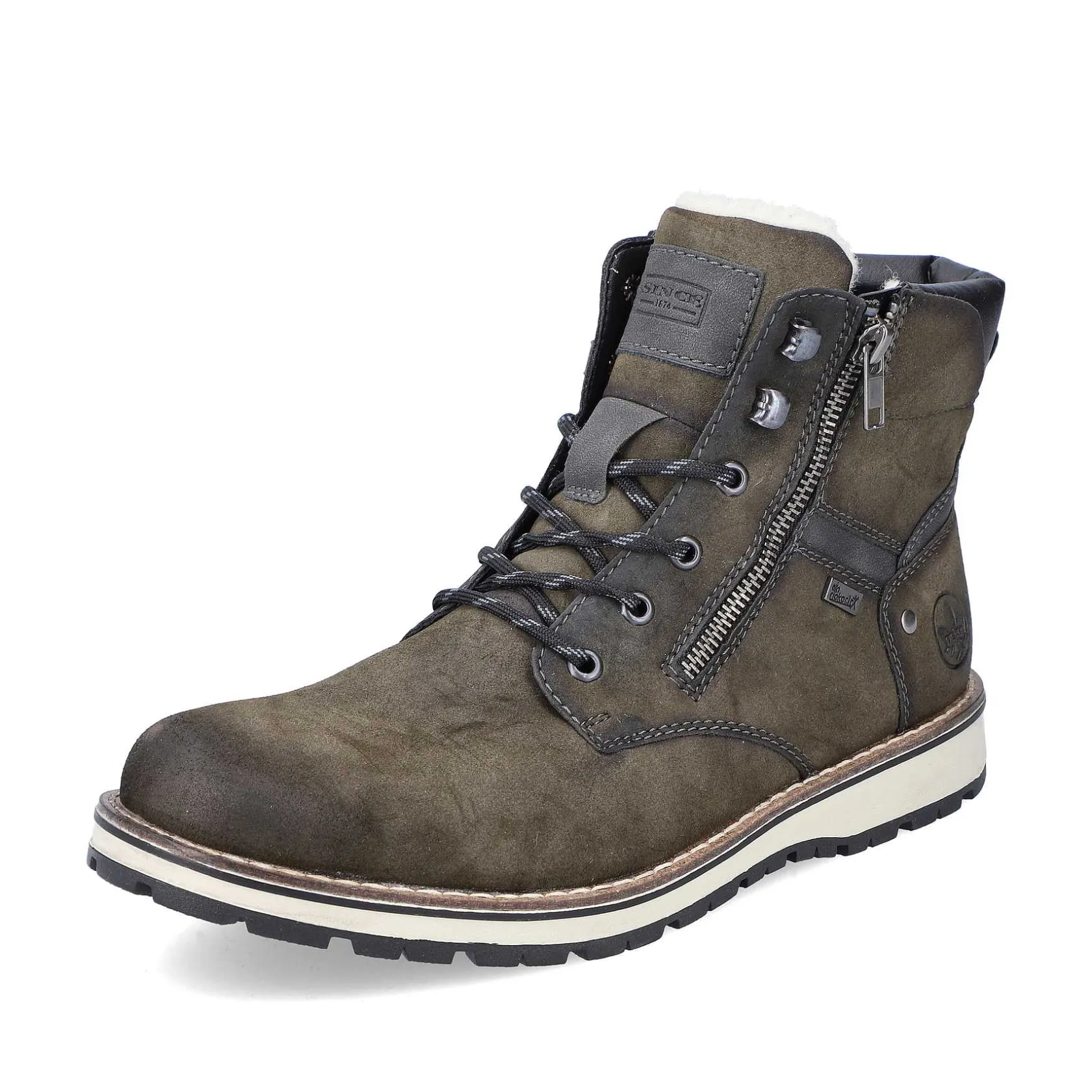 Rieker Boots-Men'S Corded Boots Olive Green