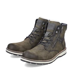 Rieker Boots-Men'S Corded Boots Olive Green