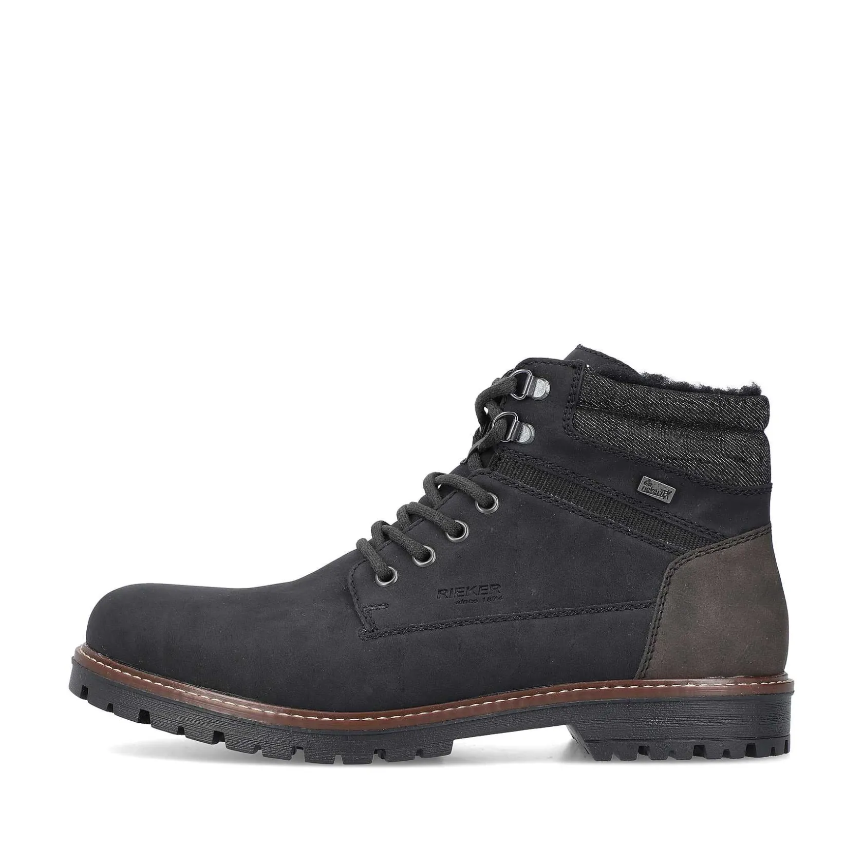 Rieker Boots-Men'S Corded Boots Asphalt Black