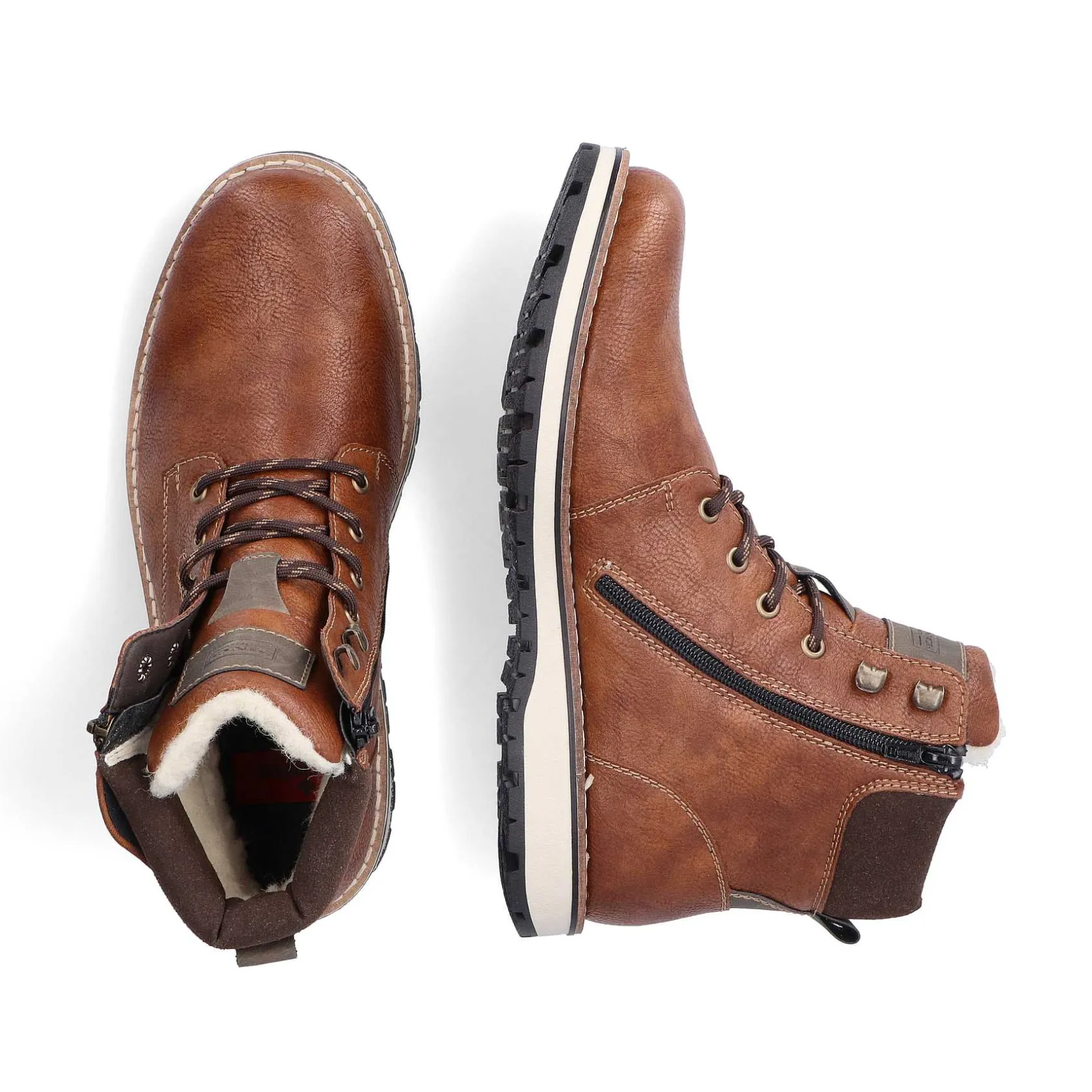 Rieker Boots-Men'S Corded Boots Caramel Brown