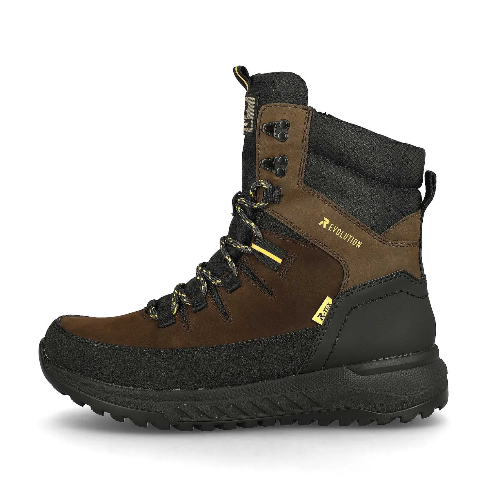 Rieker Boots-Men'S Corded Boots Nut-Brown Deep-Black