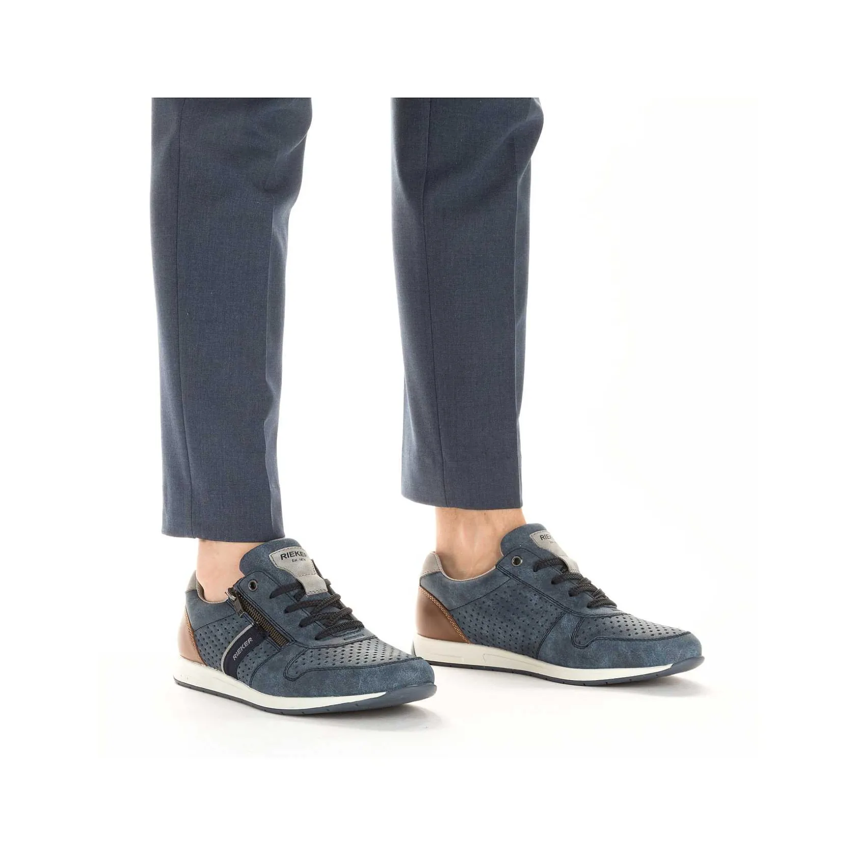 Rieker Low Shoes & Slippers-Men'S Lace-Up Shoes Sky Blue
