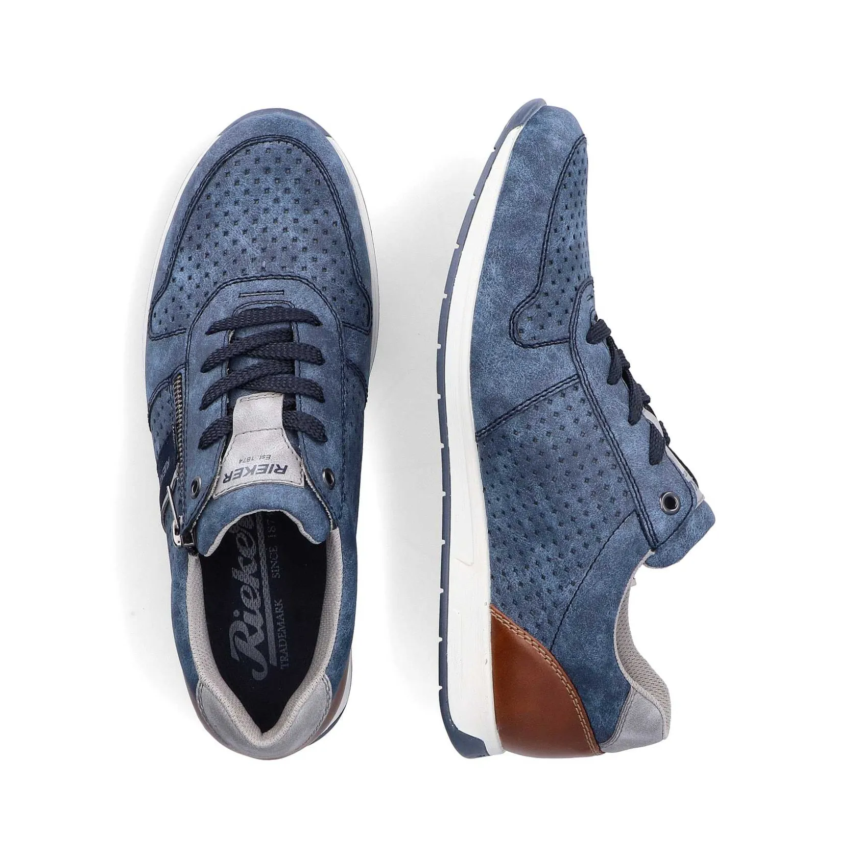 Rieker Low Shoes & Slippers-Men'S Lace-Up Shoes Sky Blue
