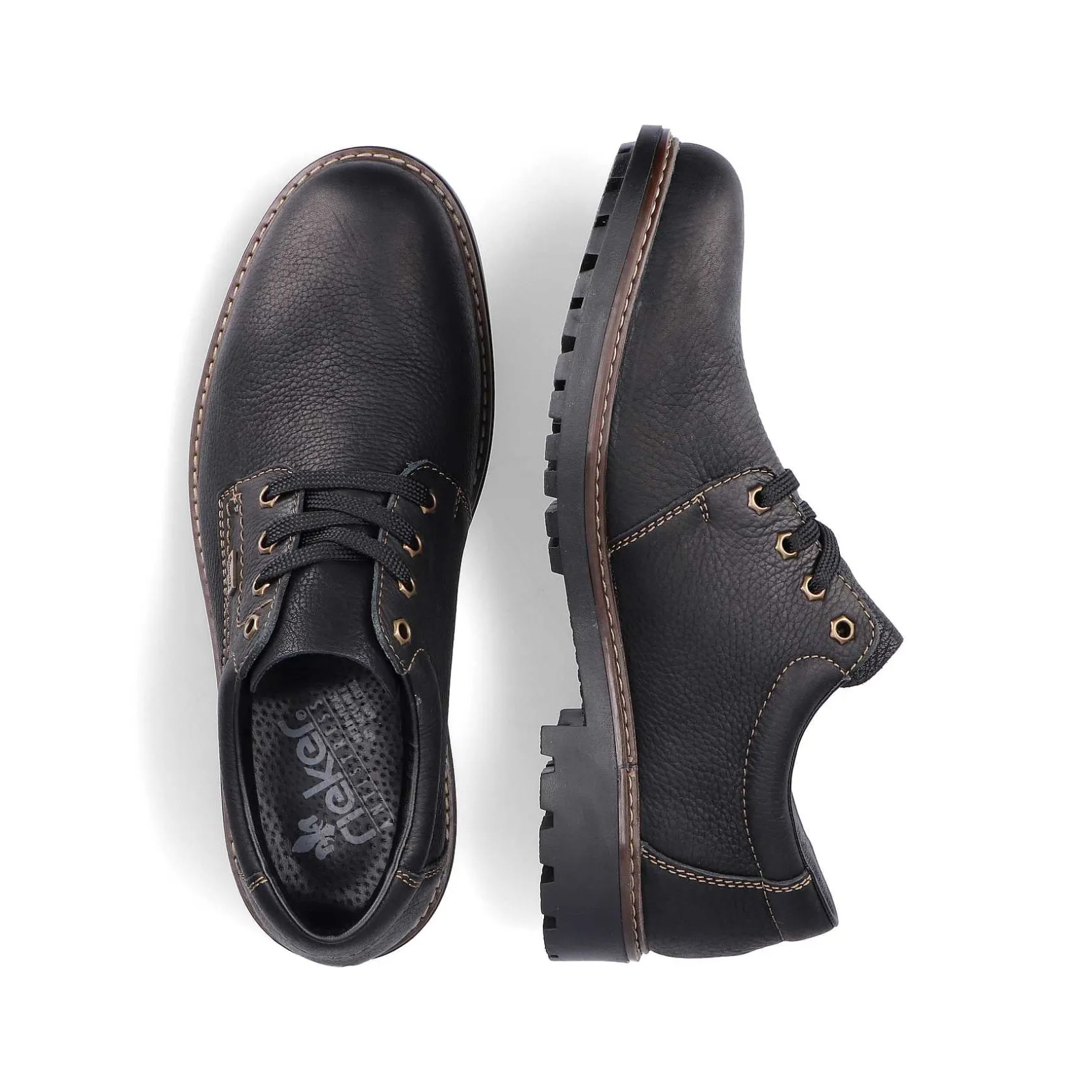 Rieker Low Shoes & Slippers-Men'S Lace-Up Shoes Jet Black