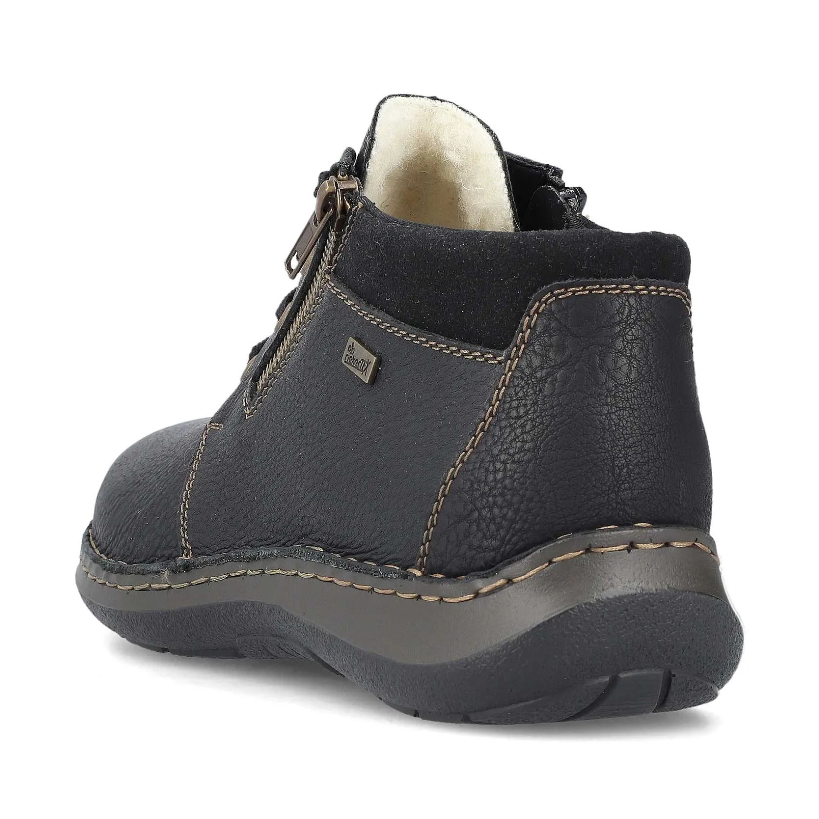 Rieker Low Shoes & Slippers-Men'S Lace-Up Shoes Asphalt Black