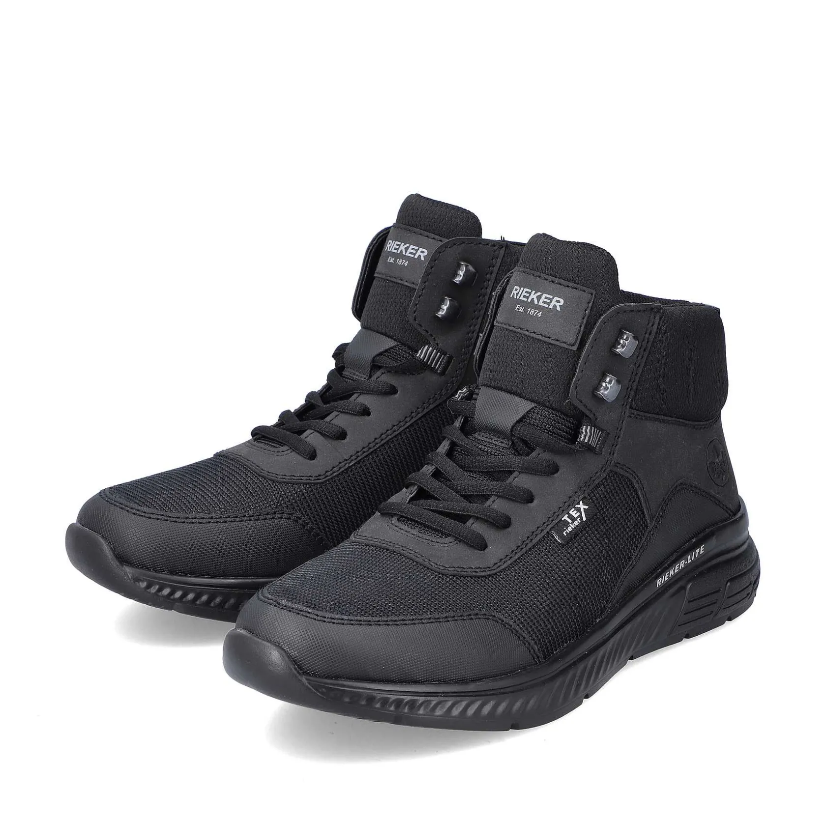 Rieker Low Shoes & Slippers-Men'S Lace-Up Shoes Asphalt Black
