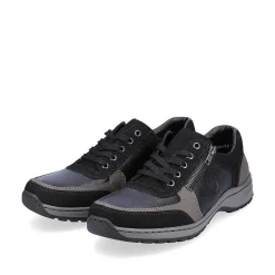 Rieker Low Shoes & Slippers-Men'S Lace-Up Shoes Asphalt Black