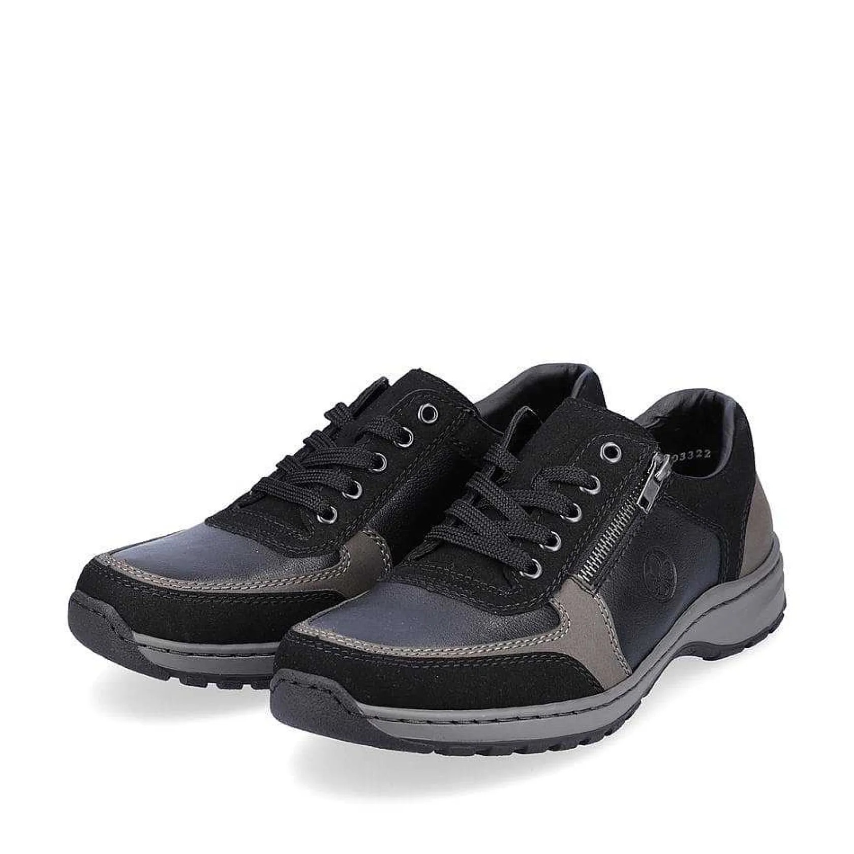 Rieker Low Shoes & Slippers-Men'S Lace-Up Shoes Asphalt Black