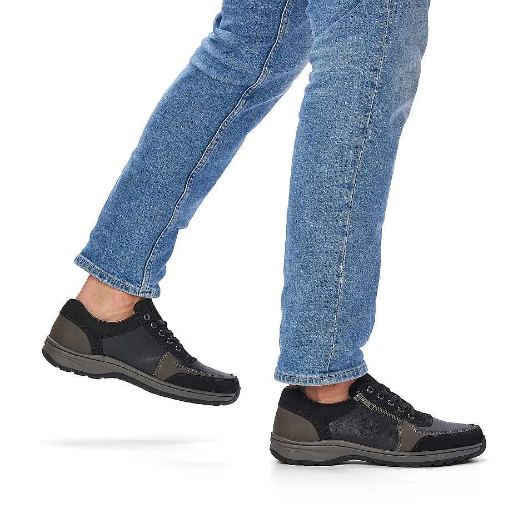 Rieker Low Shoes & Slippers-Men'S Lace-Up Shoes Asphalt Black