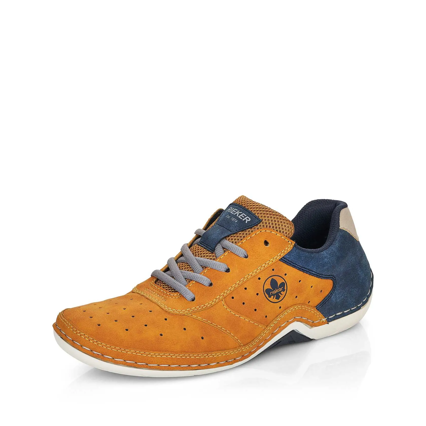 Rieker Low Shoes & Slippers-Men'S Lace-Up Shoes Golden Yellow-Royal Blue