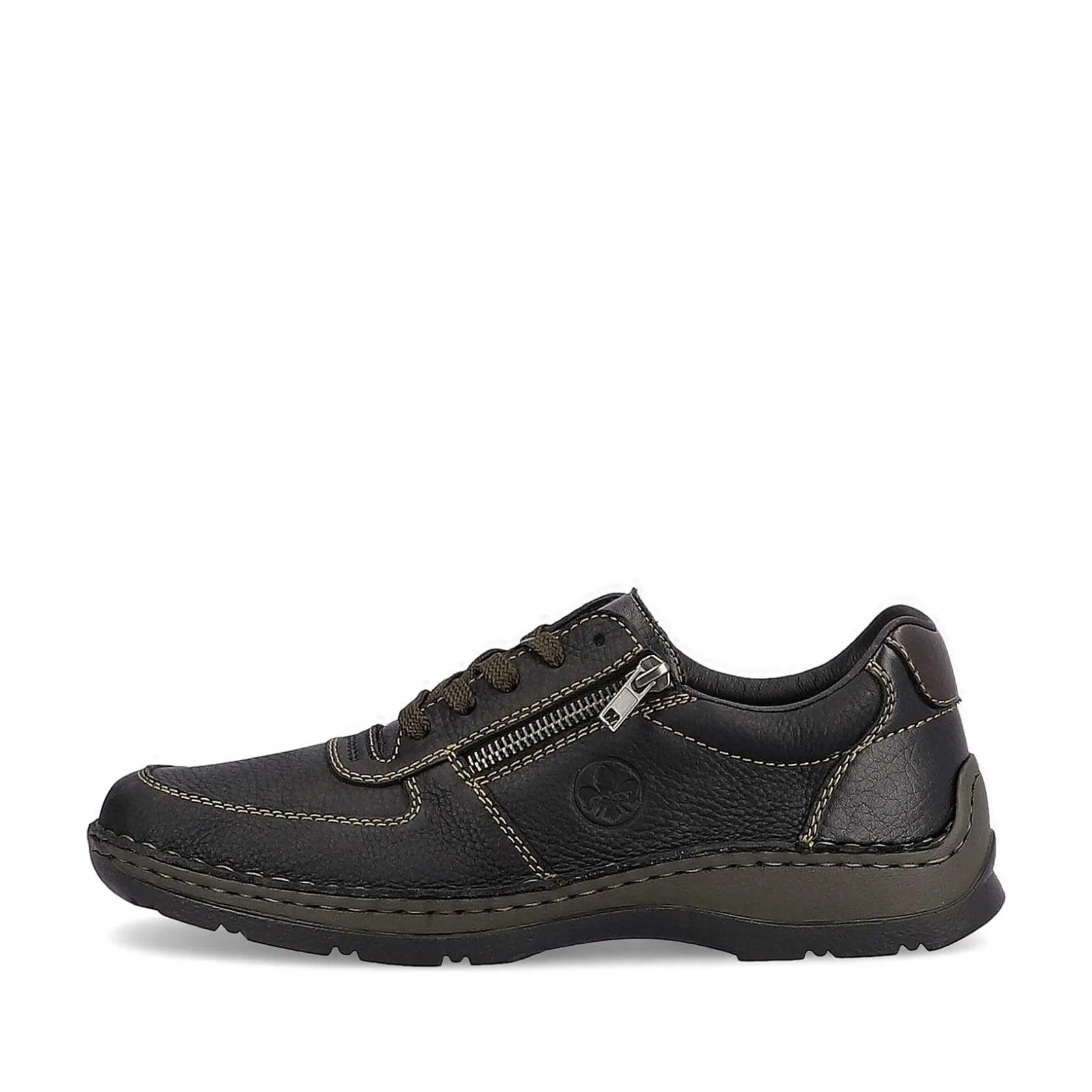 Rieker Low Shoes & Slippers-Men'S Lace-Up Shoes Asphalt Black