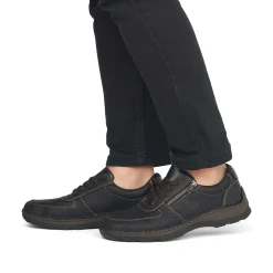 Rieker Low Shoes & Slippers-Men'S Lace-Up Shoes Asphalt Black