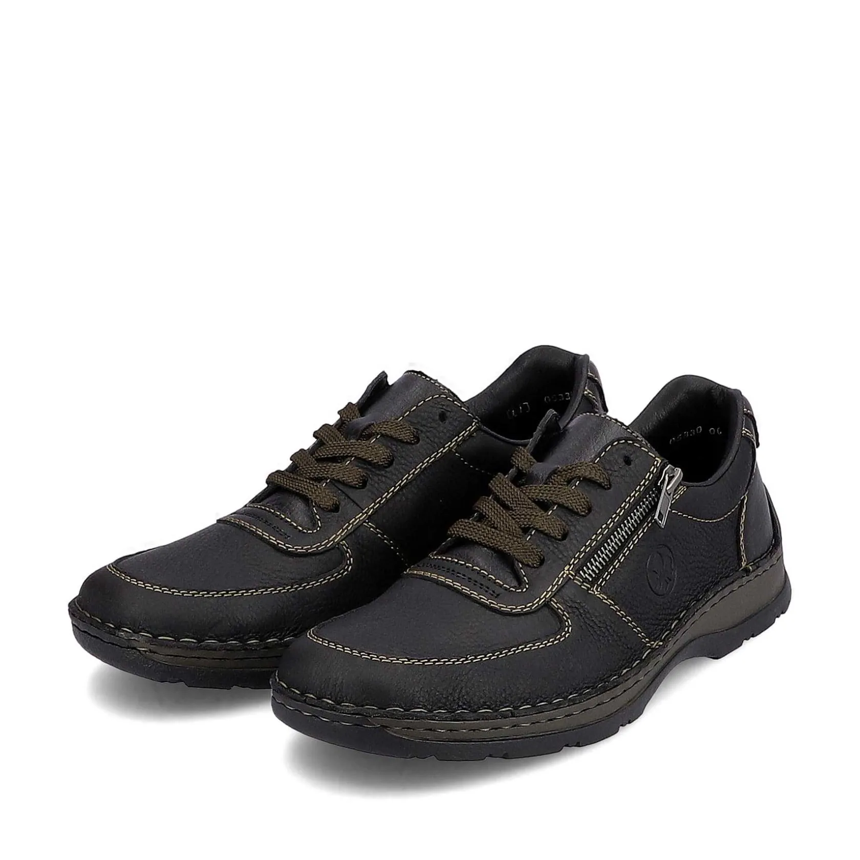 Rieker Low Shoes & Slippers-Men'S Lace-Up Shoes Asphalt Black