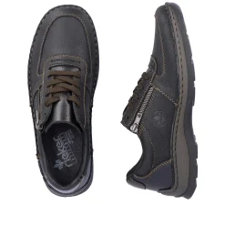 Rieker Low Shoes & Slippers-Men'S Lace-Up Shoes Asphalt Black