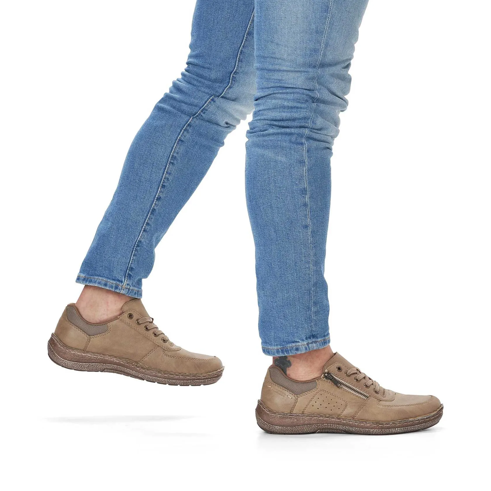 Rieker Low Shoes & Slippers-Men'S Lace-Up Shoes Brown Beige