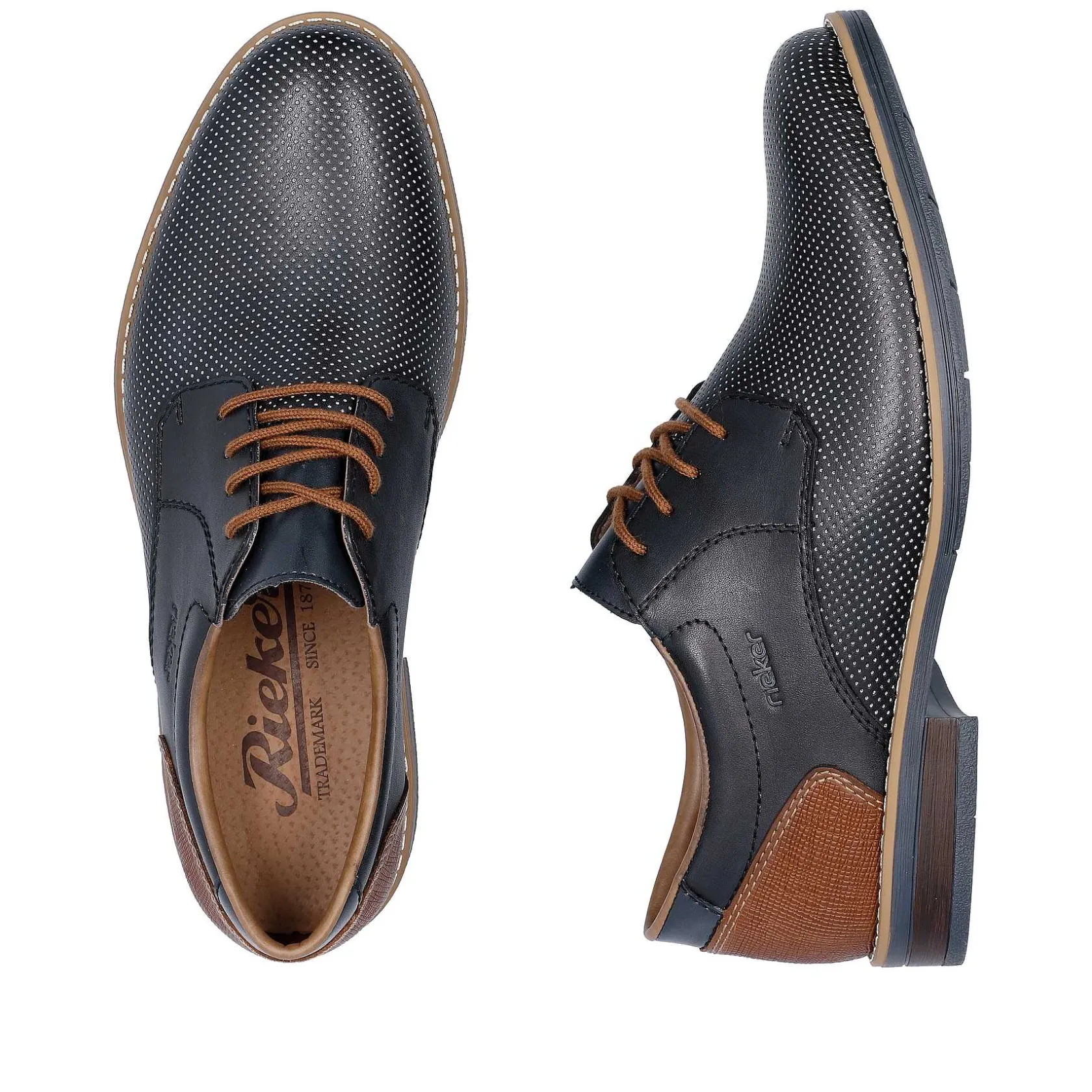 Rieker Business Shoes-Men'S Lace-Up Shoes Navy Blue
