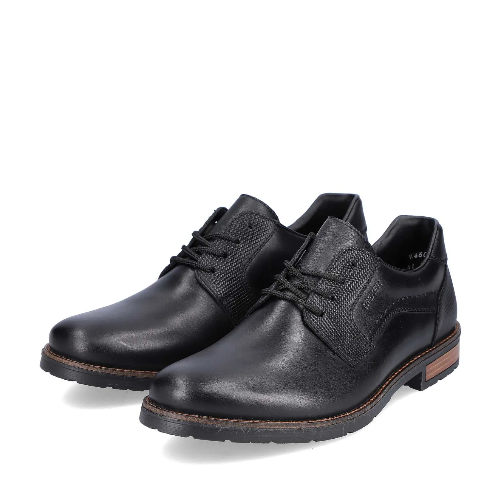 Rieker Business Shoes-Men'S Lace-Up Shoes Glossy Black
