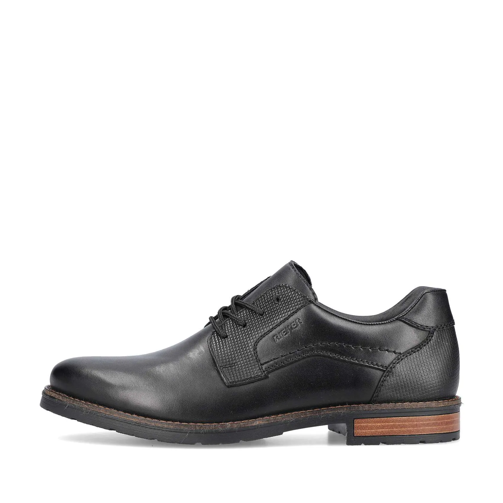 Rieker Business Shoes-Men'S Lace-Up Shoes Glossy Black