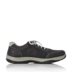 Rieker Low Shoes & Slippers-Men'S Lace-Up Shoes Steel Gray-White