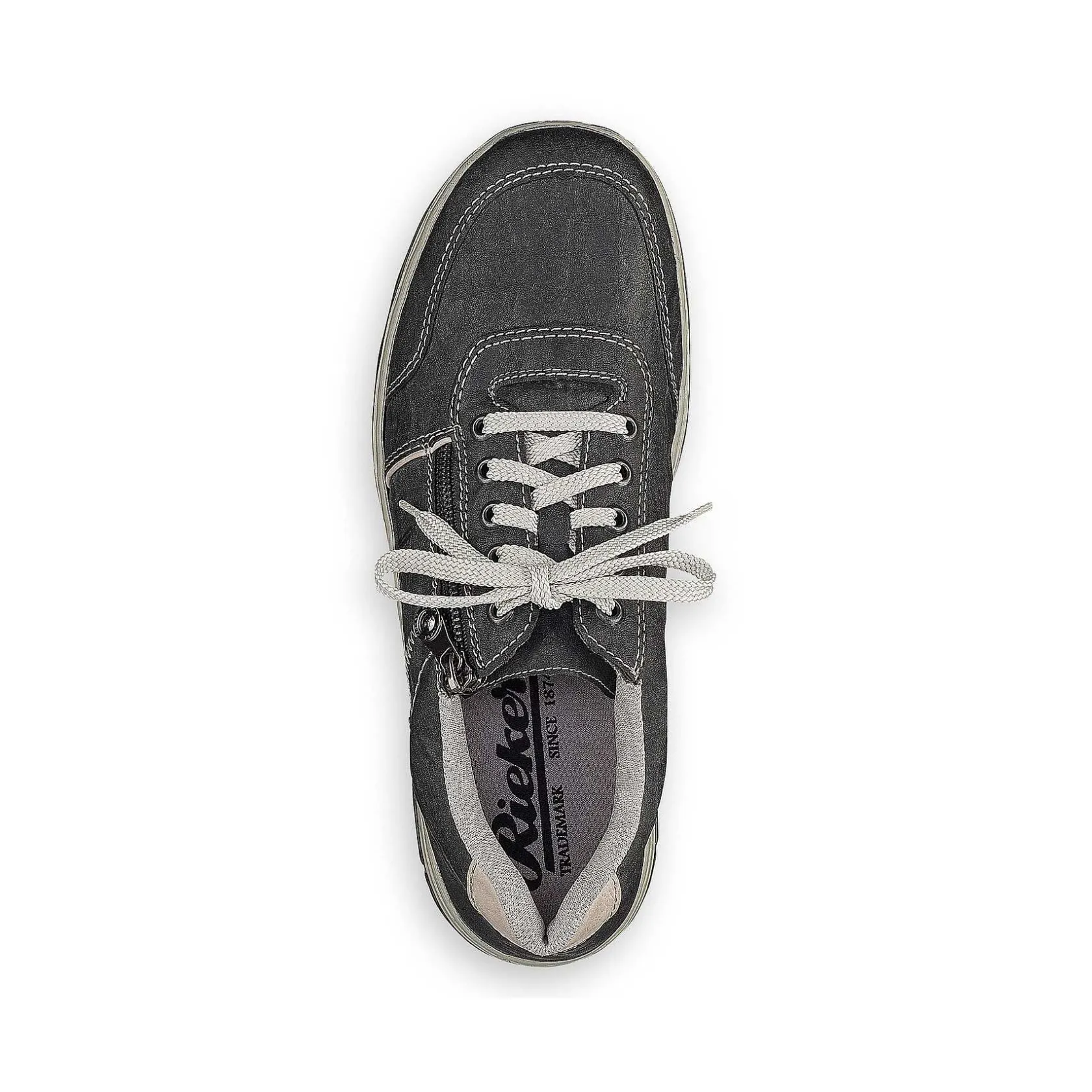 Rieker Low Shoes & Slippers-Men'S Lace-Up Shoes Steel Gray-White