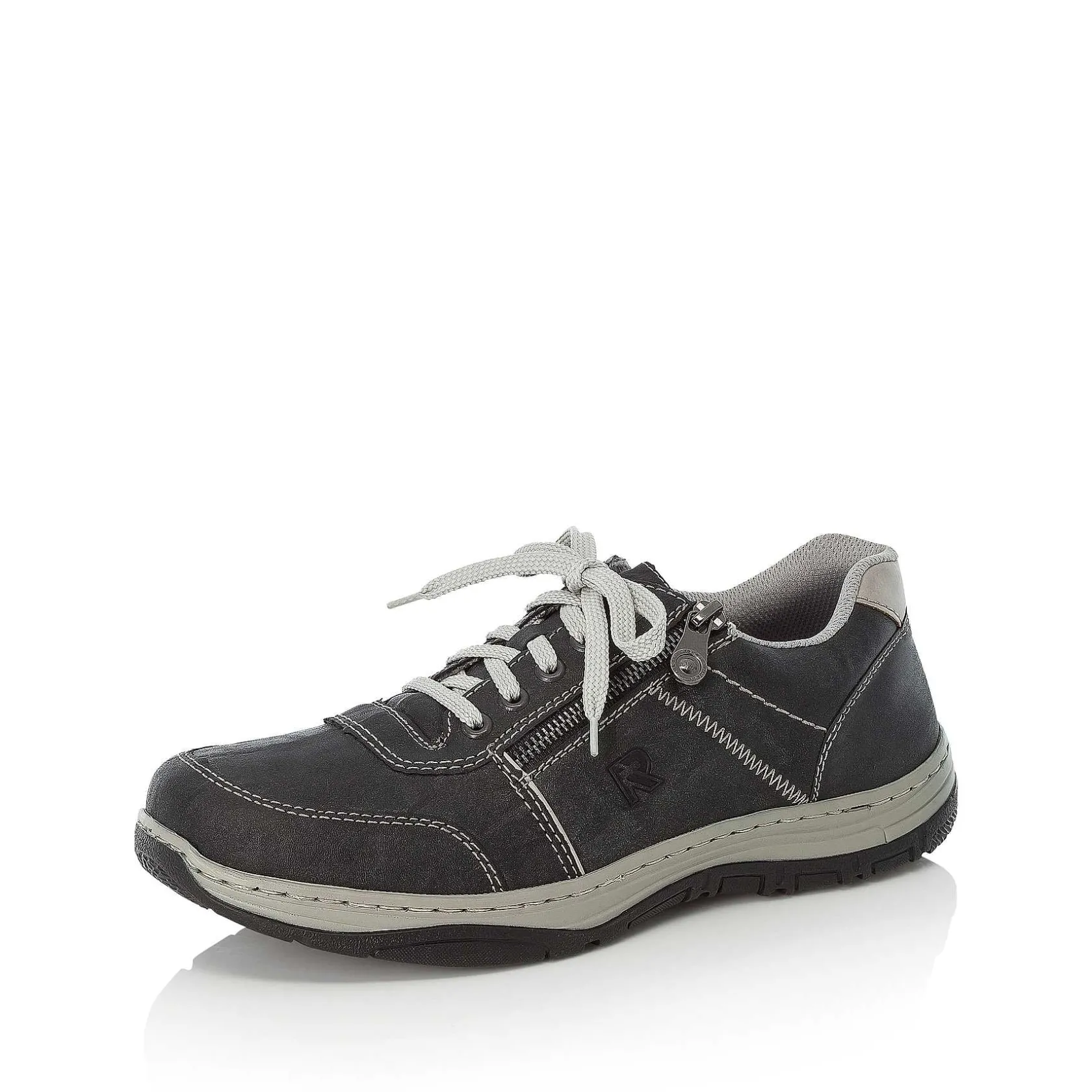 Rieker Low Shoes & Slippers-Men'S Lace-Up Shoes Steel Gray-White