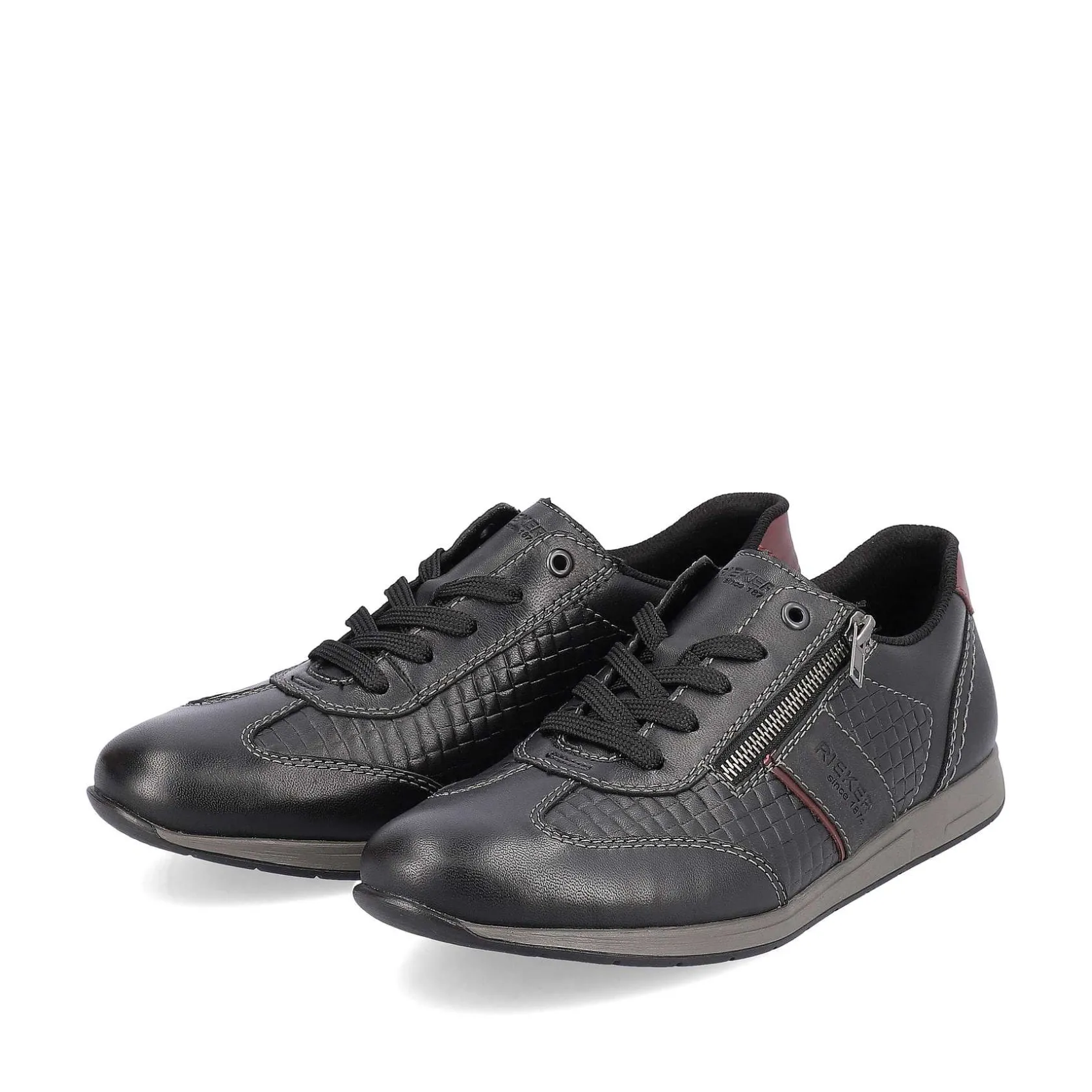 Rieker Low Shoes & Slippers-Men'S Lace-Up Shoes Asphalt Black